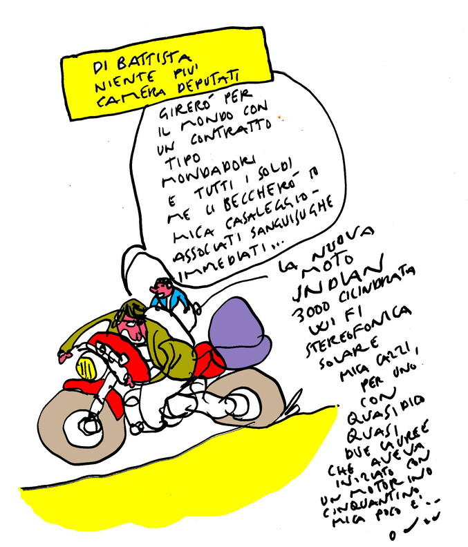 Immagine di La scelta di Di Battista vista da Vincino