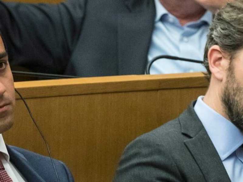 Luigi Di Maio e Davide Casaleggio (foto LaPresse)