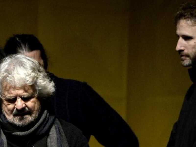 Beppe Grillo con Davide Casaleggio (foto LaPresse)