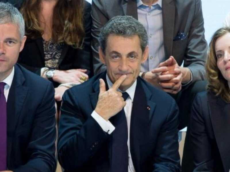 Nicolas Sarkozy, comn i deputati Laurent Wauquiez e Nathalie Kosciusko Morizet (LaPresse)