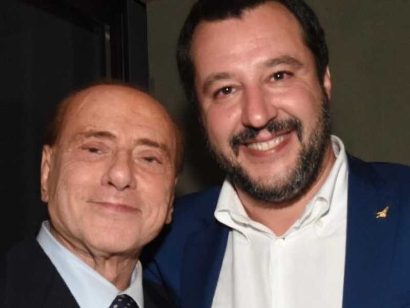 Silvio Berlusconi e Matteo Salvini (foto LaPresse)