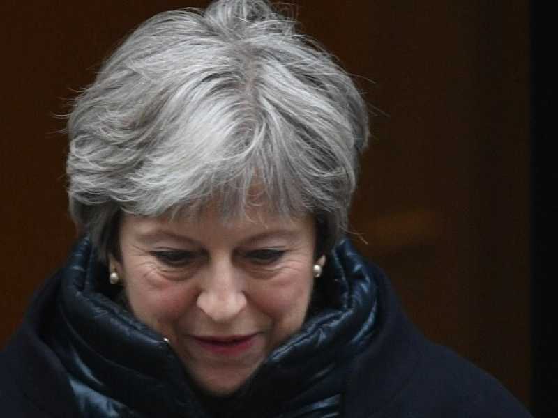 Theresa May a Downing Street (foto LaPresse)