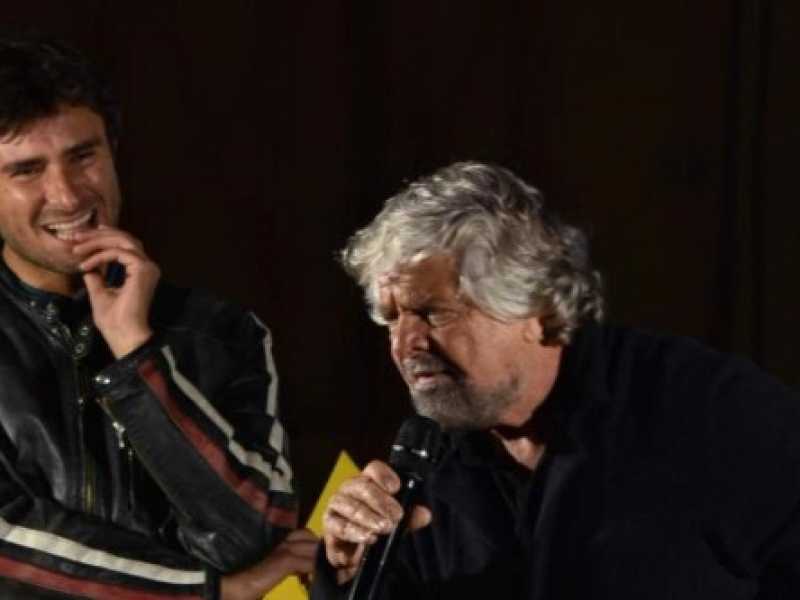 Beppe Grillo, Alessandro Di Battista (foto LaPresse)