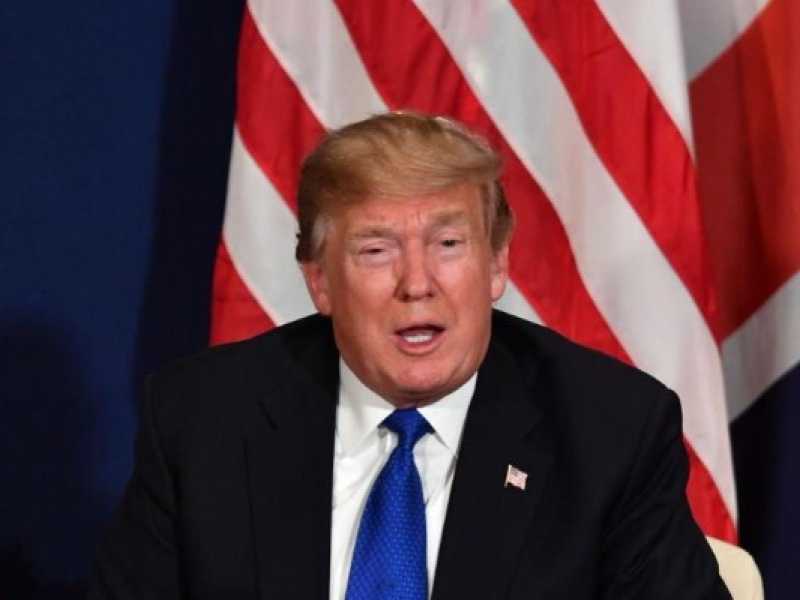 Donald Trump a Davos (foto LaPresse)