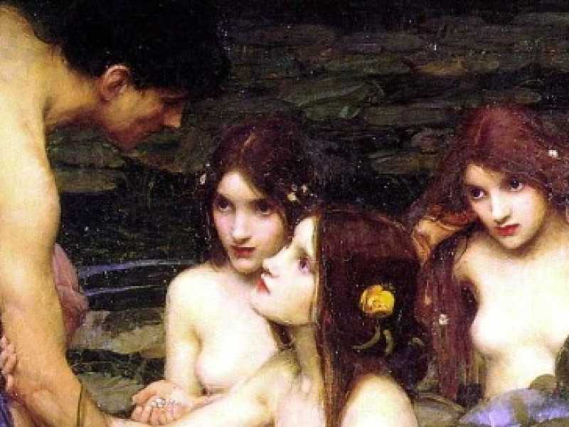 Ila e le Ninfe, olio su tela di John William Waterhouse, (1896), Manchester, City Art Galleries (foto via Wikipedia)