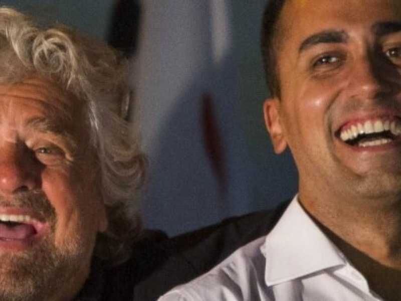 Beppe Grillo e Luigi Di Maio (foto LaPresse)