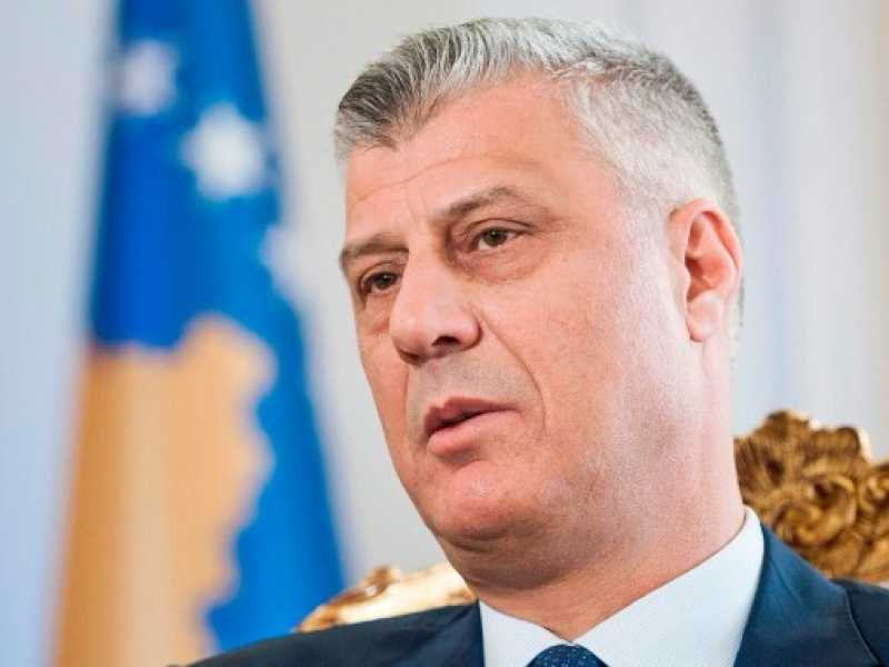 Il presidente del Kosovo Hashim Thaci (foto LaPresse)