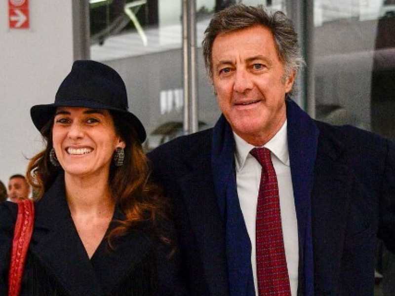 Luca Barbareschi con la moglie Elena Monorchio. Foto LaPresse/Fabrizio Corradetti 