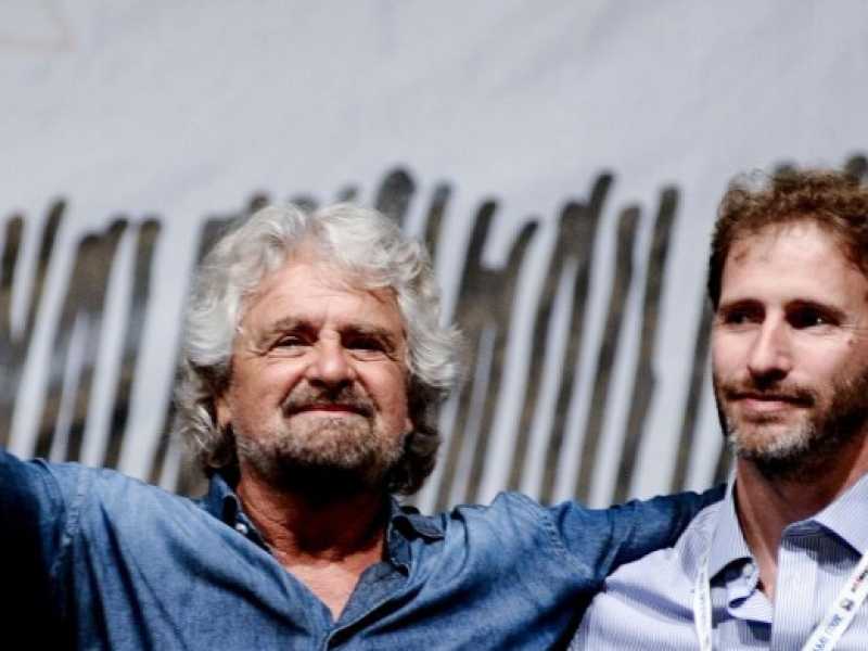 Beppe Grillo e Davide Casaleggio (foto LaPresse)