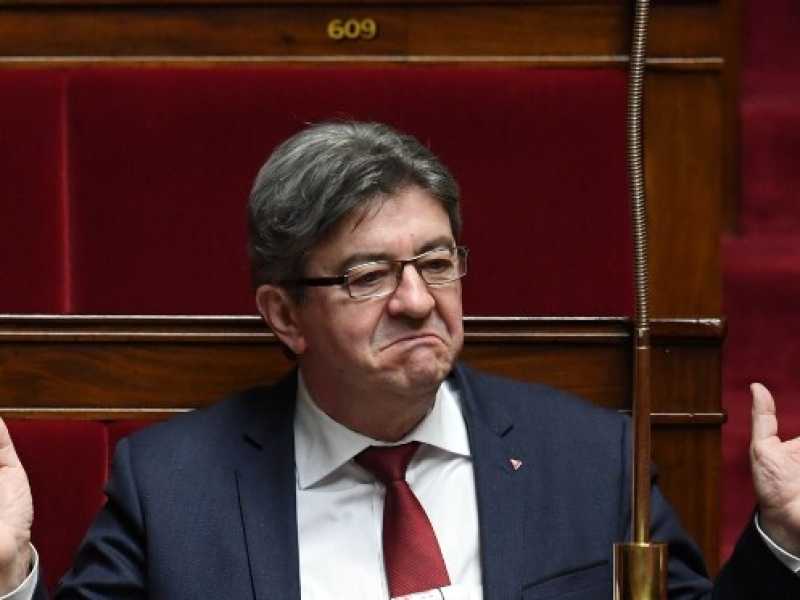 Jean-Luc M&eacute;lenchon all'Assemblea nazionale di Parigi (foto LaPresse)