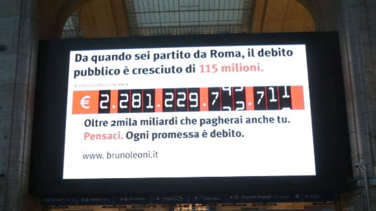 Immagine di Il debito pubblico in stazione