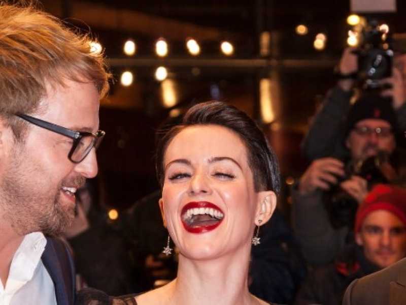 Joshua Leonard, Claire Foy e Steven Soderbergh a Berlino. Foto LaPresse