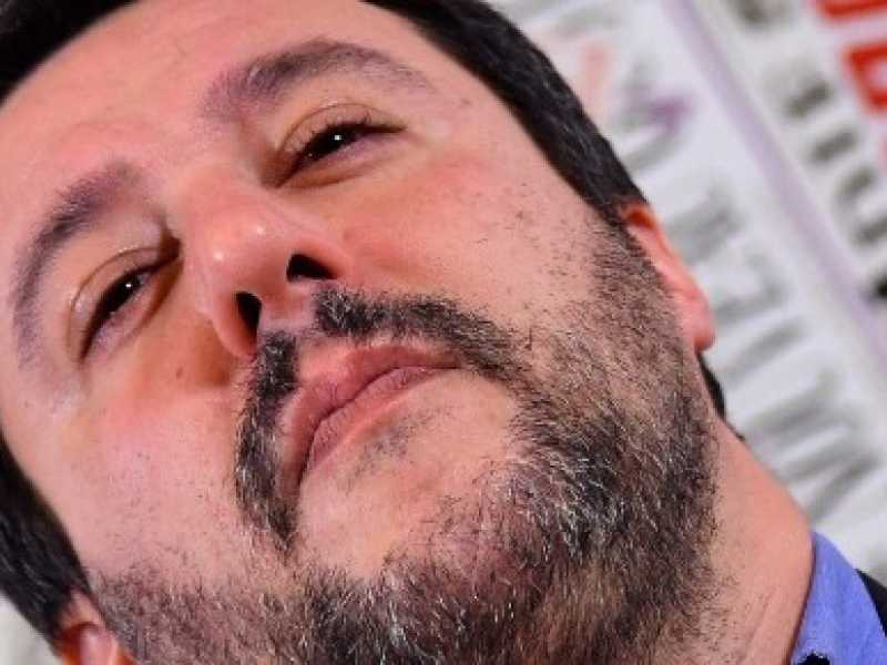 Matteo Salvini all'associazione stampa estera (foto LaPresse)