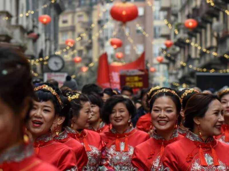 Capodanno cinese a Milano. Foto LaPresse