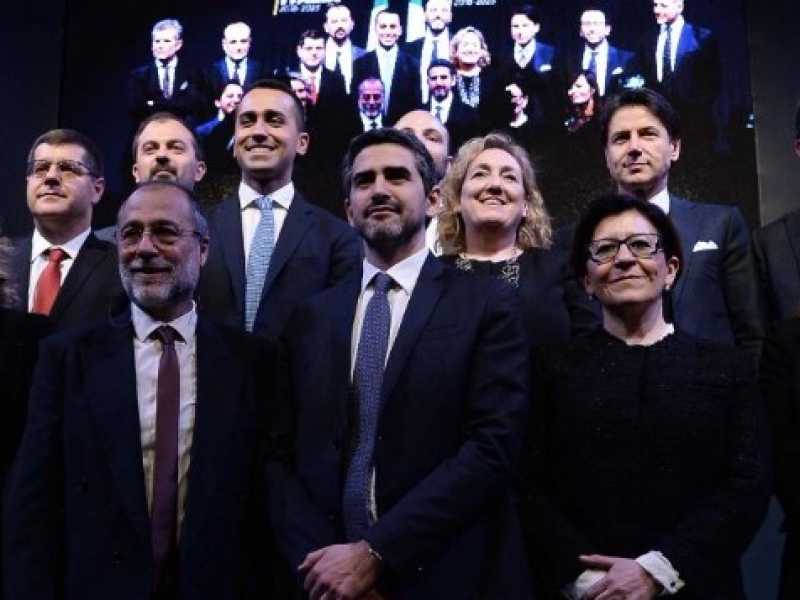 Luigi Di Maio presenta la squadra di governo (foto LaPresse)