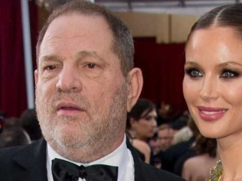 Harvey Weinstein e la moglie Georgina Chapman (foto LaPresse)