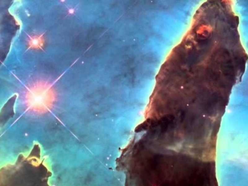 I &ldquo;Pilastri della Creazione&rdquo;: colonne di gas interstellare e polveri visibili nella Nebulosa Aquila, riprese nel 1995 dal telescopio spaziale Hubble