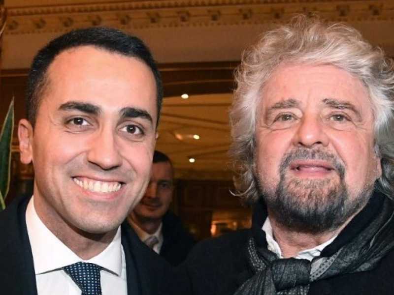 Luigi Di Maio e Beppe Grillo (foto LaPresse)