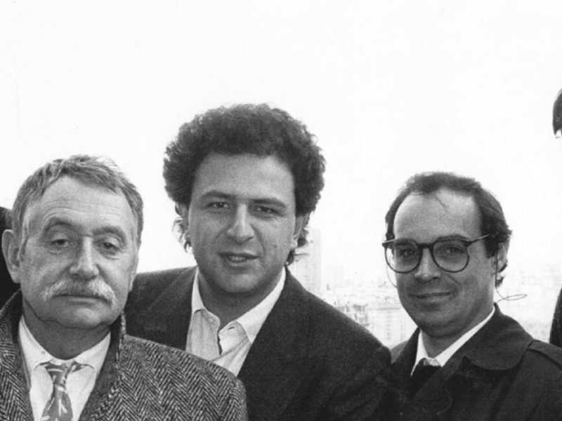 Da sinistra: Aldo Cibic, Ettore Sottsass, Jean Pigozzi, Marco Zanini e David Kelley a New York nel 1981