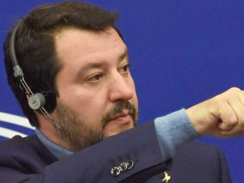 Strasburgo, ultimo giorno da eurodeputato per Matteo Salvini (foto LaPresse)