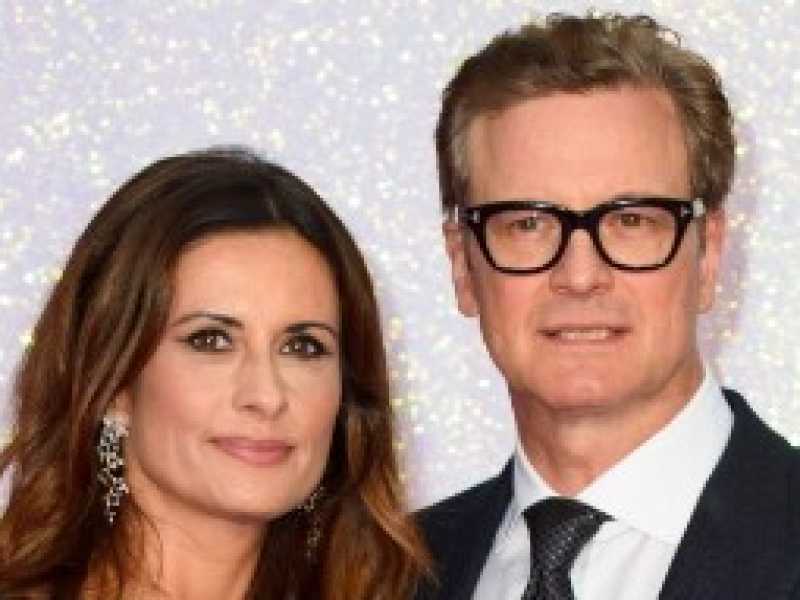Colin Firth e la moglie Livia Giuggioli (foto LaPresse)