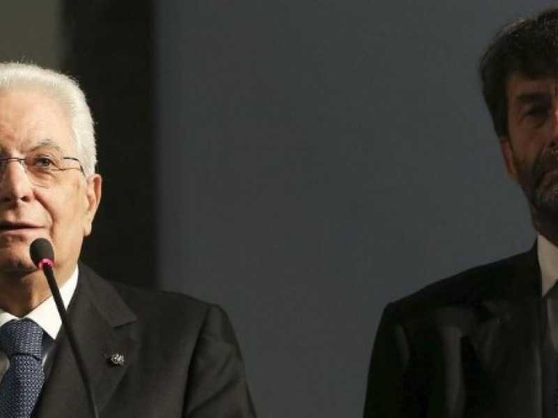 Sergio Mattarella e Dario Franceschini (foto LaPresse)
