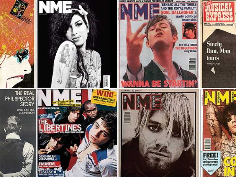 Un collage delle copertine di Nme (immagine dal sito www.nme.com)