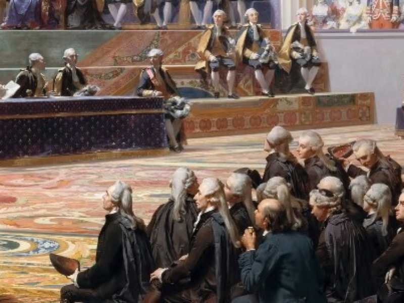 Versailles, 5 maggio 1789, apertura degli Stati Generali. Auguste Couder, olio su tela, 1839 (foto via Wikipedia)