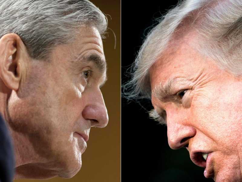 Donald Trump e Robert Mueller (foto LaPresse)