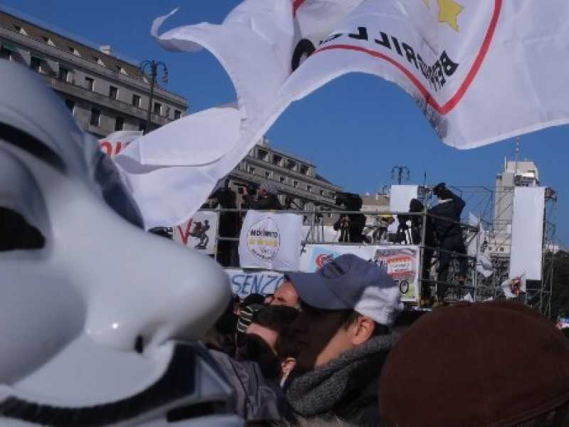 Il Vaffaday di Genova del 2013 (foto LaPresse)
