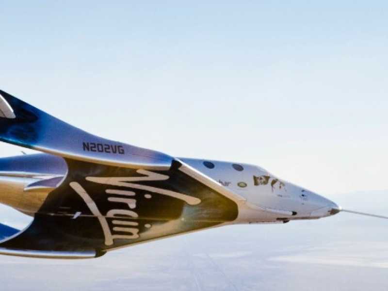 Un volo suborbitale della Virgin Galactic, Virgin Spaceship Unity (foto LaPresse)