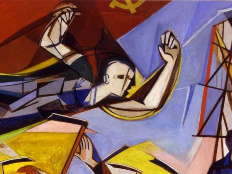 Armando Pizzinato, &ldquo;Un fantasma percorre l&rsquo;Europa&rdquo;, 1950 (Venezia, Fondazione Musei civici, Galleria internazionale d&rsquo;arte moderna di Ca&rsquo; Pesaro)