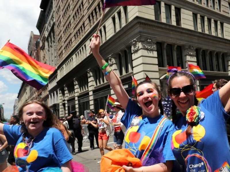 Il Gay Pride di New York (foto LaPresse)