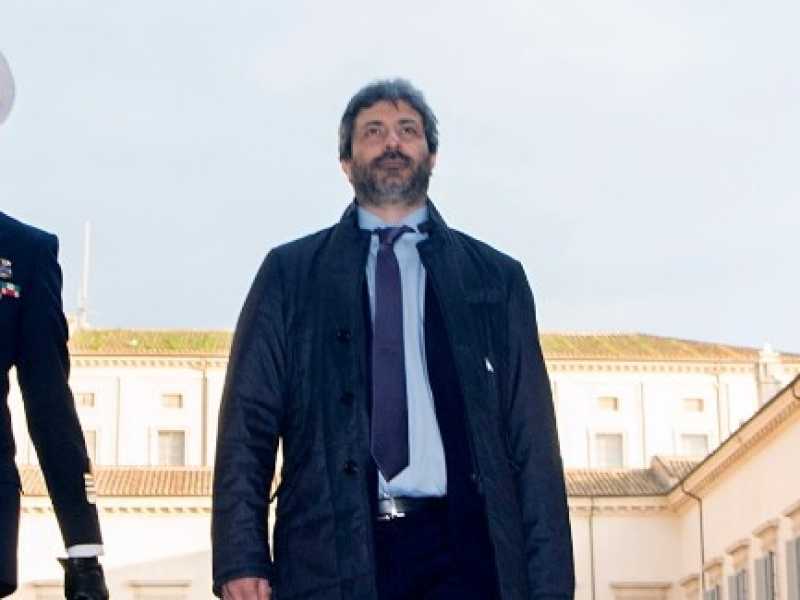 Il nuovo Presidente della Camera Roberto Fico al suo arrivo al Quirinale (foto LaPresse)