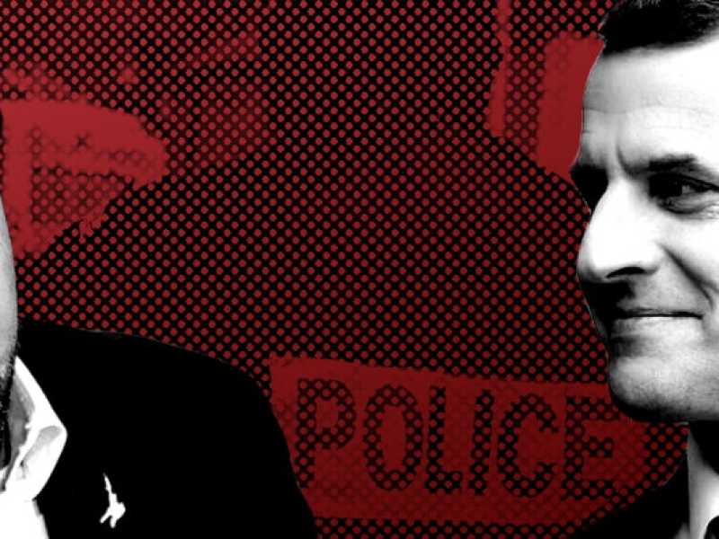 Matteo Salvini ed Emmanuel Macron (elaborazione grafica Il Foglio)