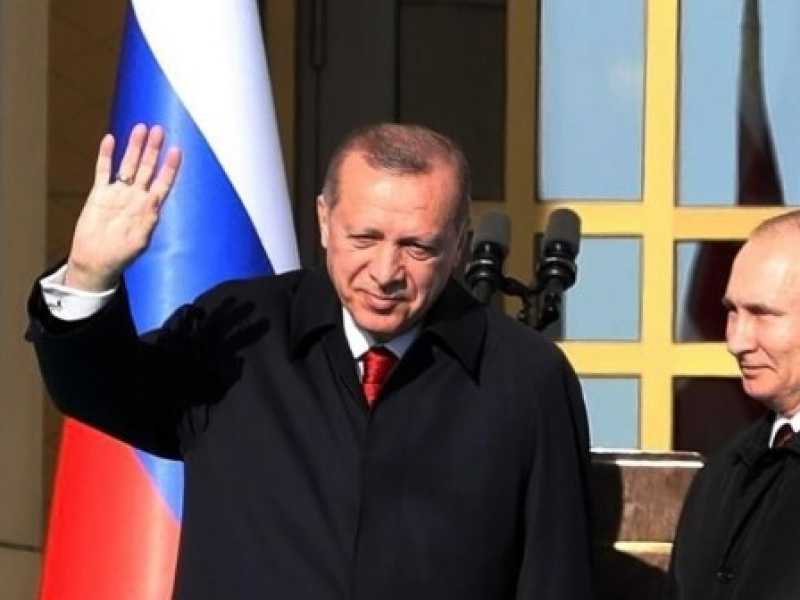 Vladimir Putin e Recep Tayyip Erdogan (foto LaPresse)