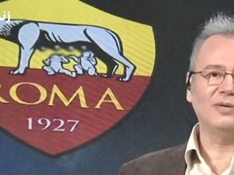L'immagine del logo della Roma censurato dalla tv iraniana