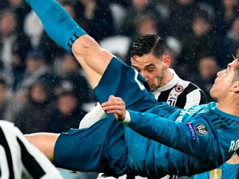 La rovesciata di Ronaldo in Champions League, Juventus vs Real Madrid (LaPresse)