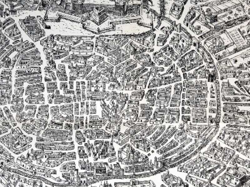 Una mappa di Milano del 1573
