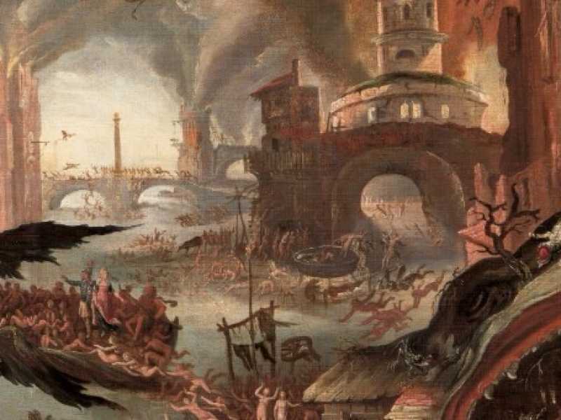 "La bocca dell'Inferno e la nave di Caronte con la Sibilla cumana ed Enea", di Jacob Isaacsz van Swanenburg