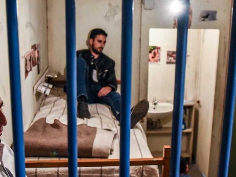 V raggio lato b Cella 124, ricostruzione negli spazi universitari di una cella del carcere di San Vittore (foto LaPresse)