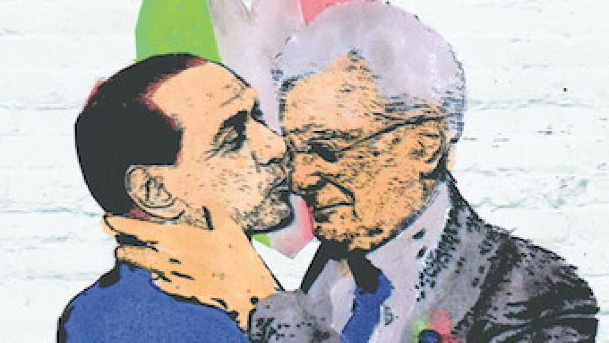 Immagine di Lo splendido bacio tra Mattarella e Berlusconi