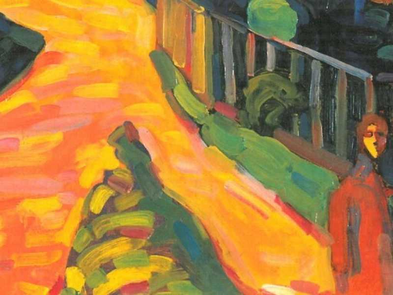 Vasily Kandinsky, "Strada con donne" (1908)