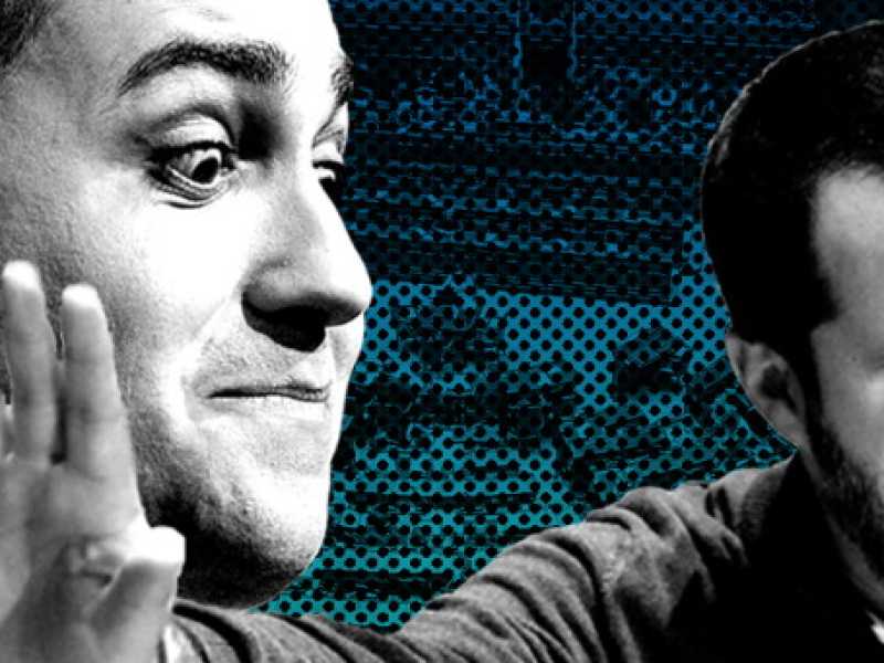 Luigi Di Maio e Matteo Salvini (elaborazione grafica Il Foglio)