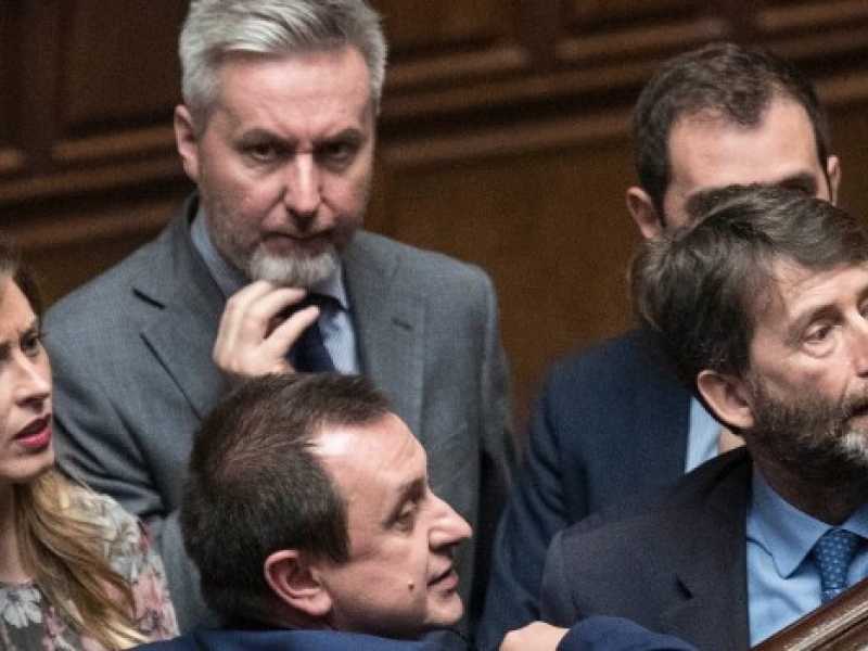 Matteo Colaninno, Maria Elena Boschi, Ettore Rosato, Lorenzo Guerini, Dario Franceschini Photo Roberto Monaldo (foto LaPresse)