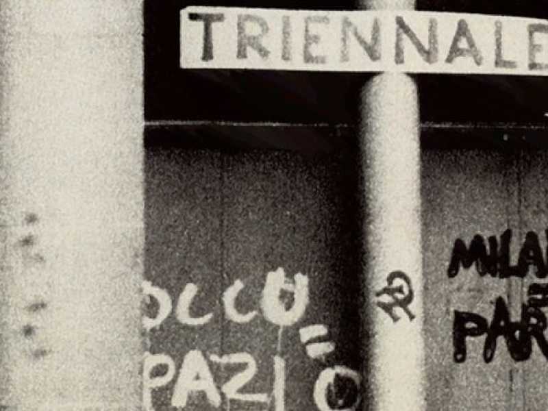 L'ingresso del Palazzo della Triennale a Milano nel maggio del 1968. Foto Wikipedia