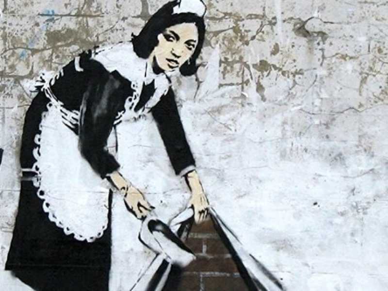 Un disegno dello street artist Banksy