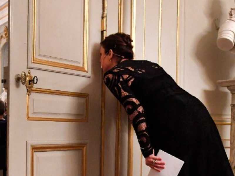 Il 20 dicembre 2016, Sara Stridsberg, nuovo membro dell'Accademia, prima del suo discorso alla Vecchia Borsa di Stoccolma (foto LaPresse)