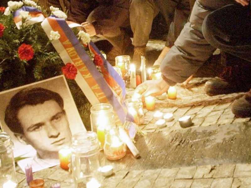Il memoriale di Jan Palach (foto LaPresse)