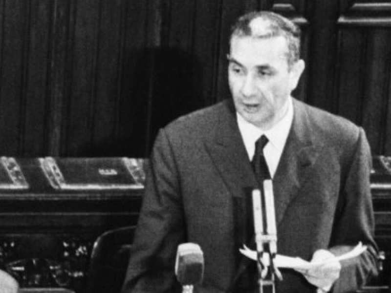Aldo Moro alla Camera (foto LaPresse)